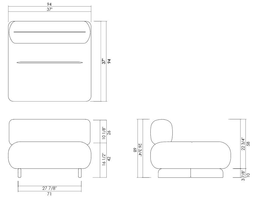 MODULO CENTRAL 94 CM ORFEO