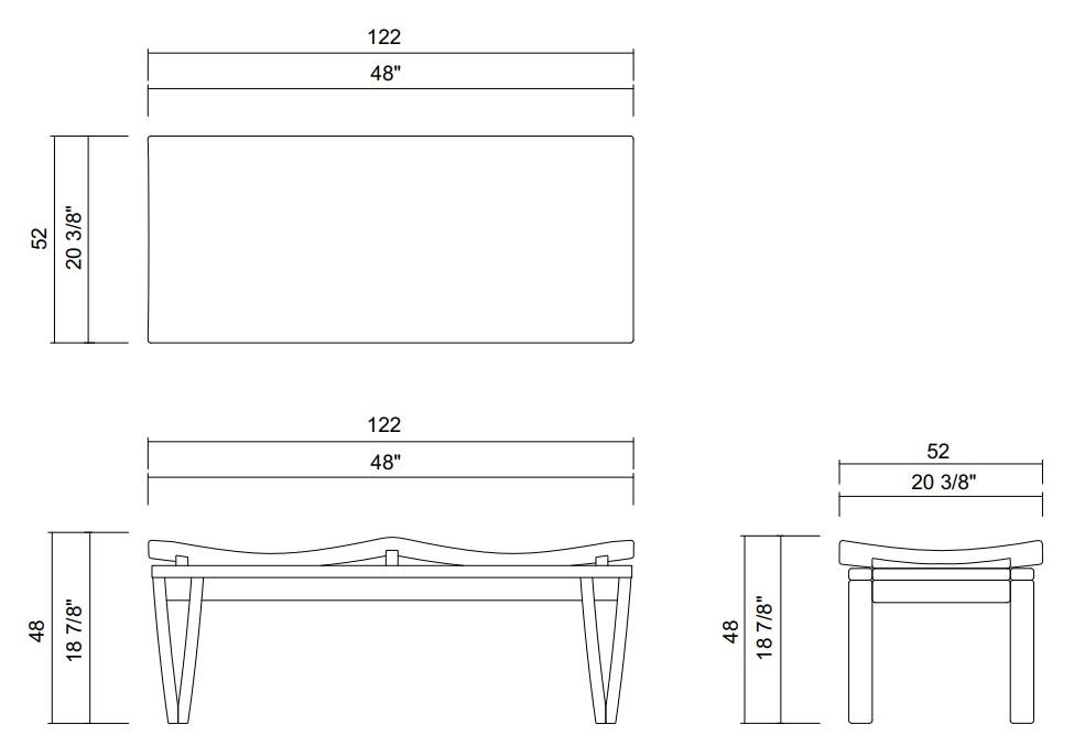 BANCO 122 CM NORONHA