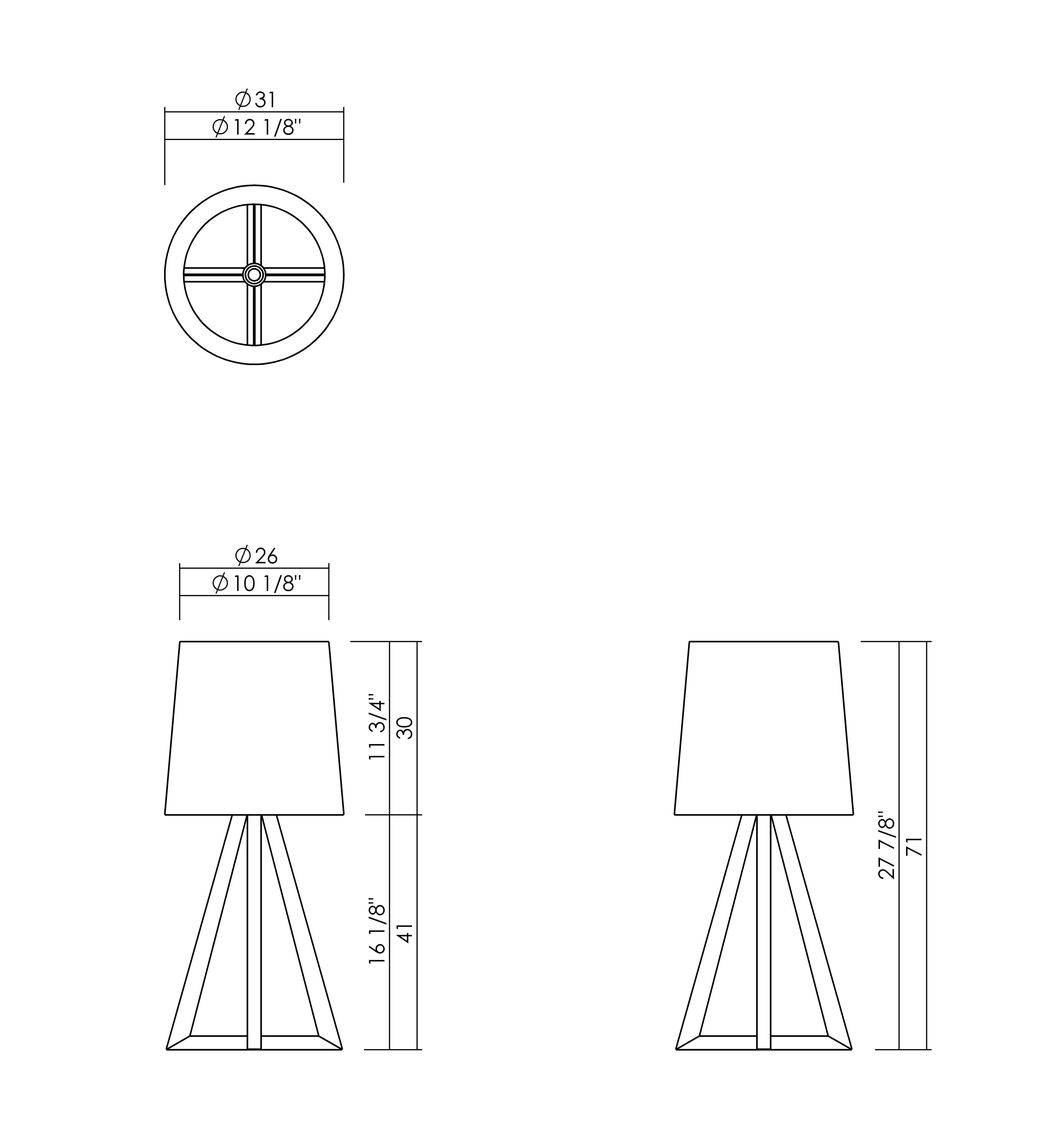 ABAJOUR CÚPULA CÔNICA EIFFEL