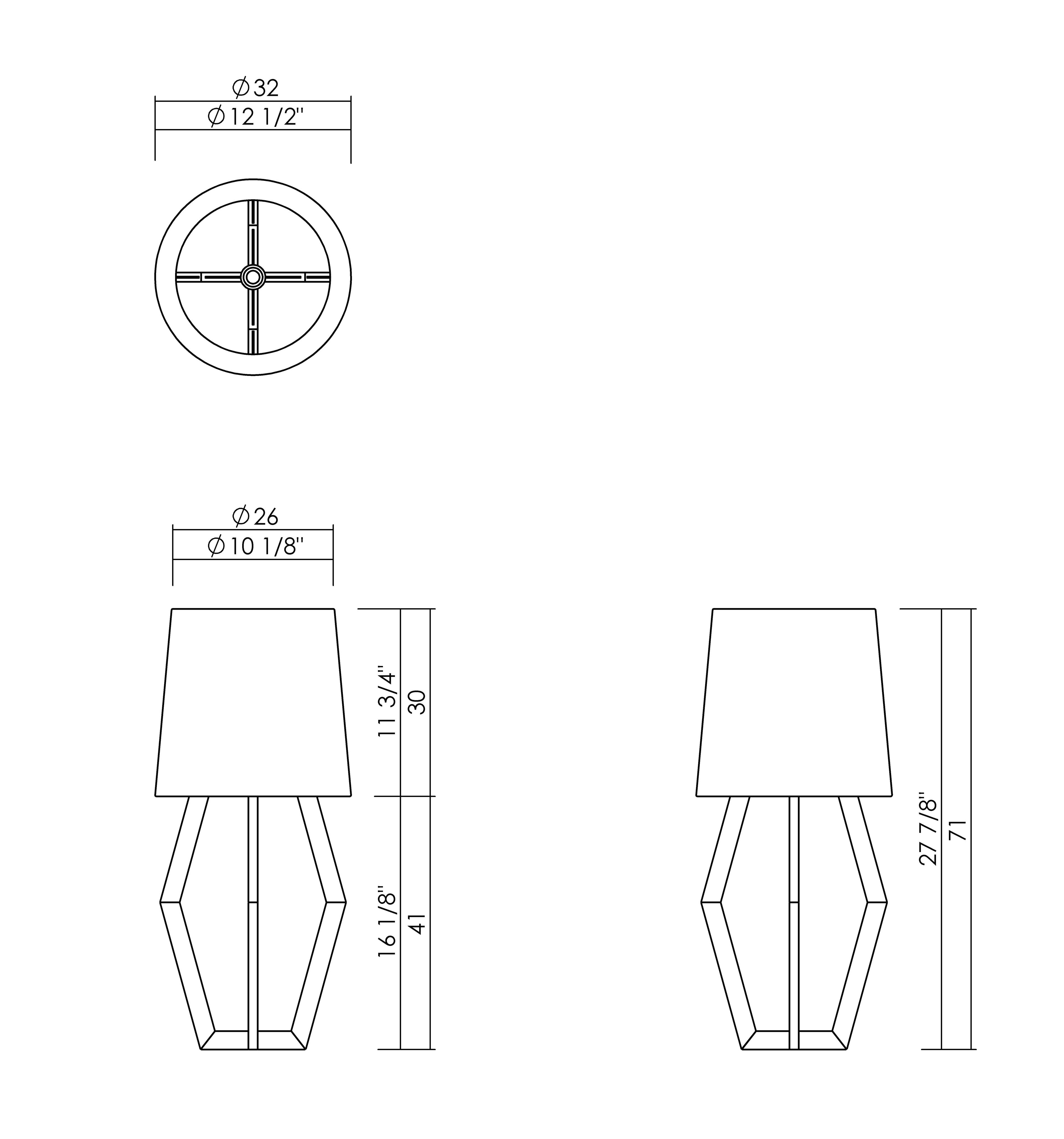 ABAJOUR CÚPULA CÔNICA PALLONCINO