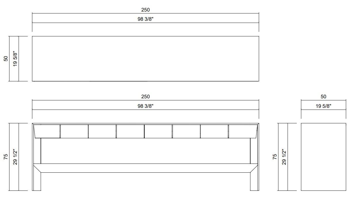 APARADOR 250 CM EDGE