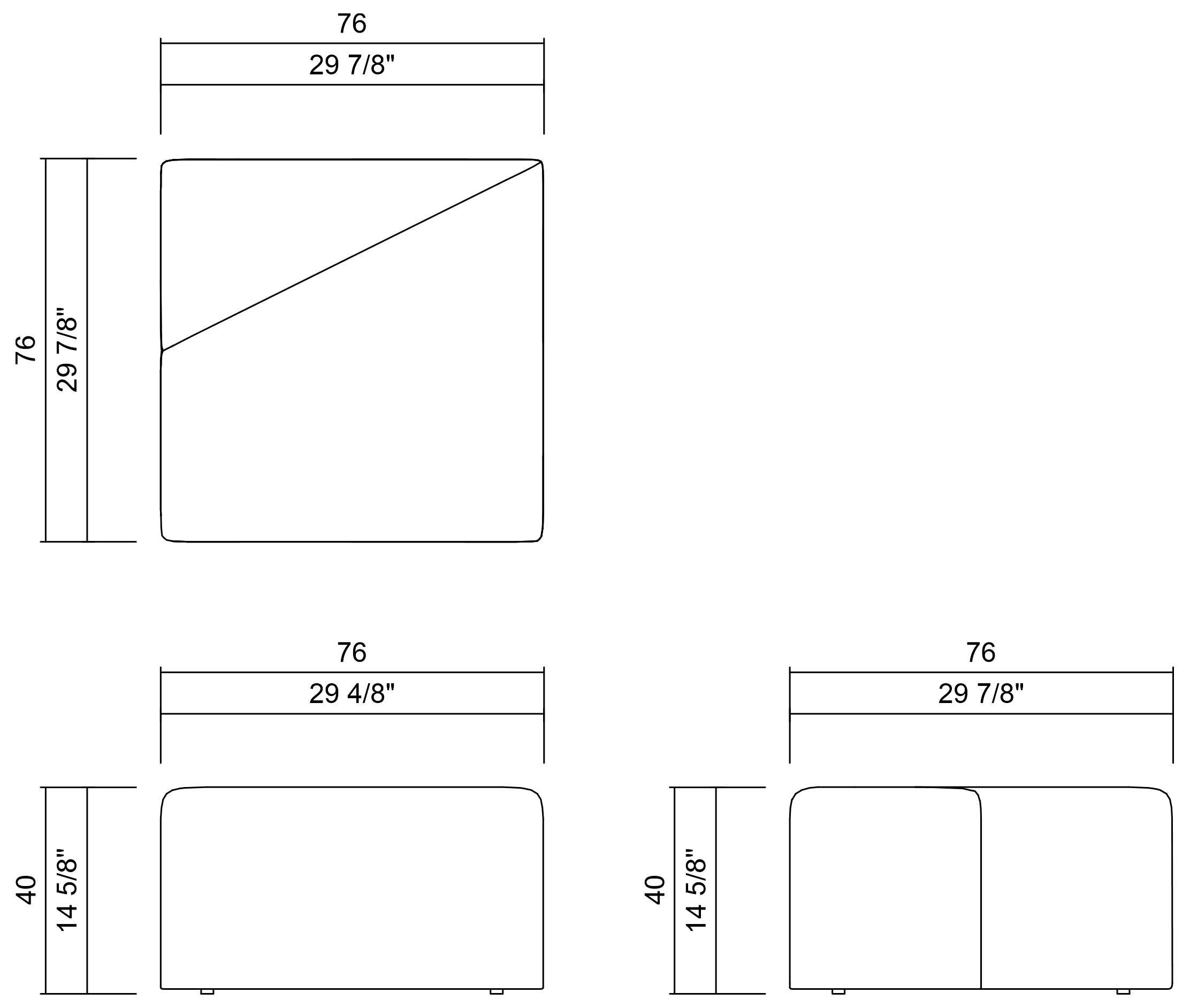 ASSENTO QUADRADO 76 CM ATOL
