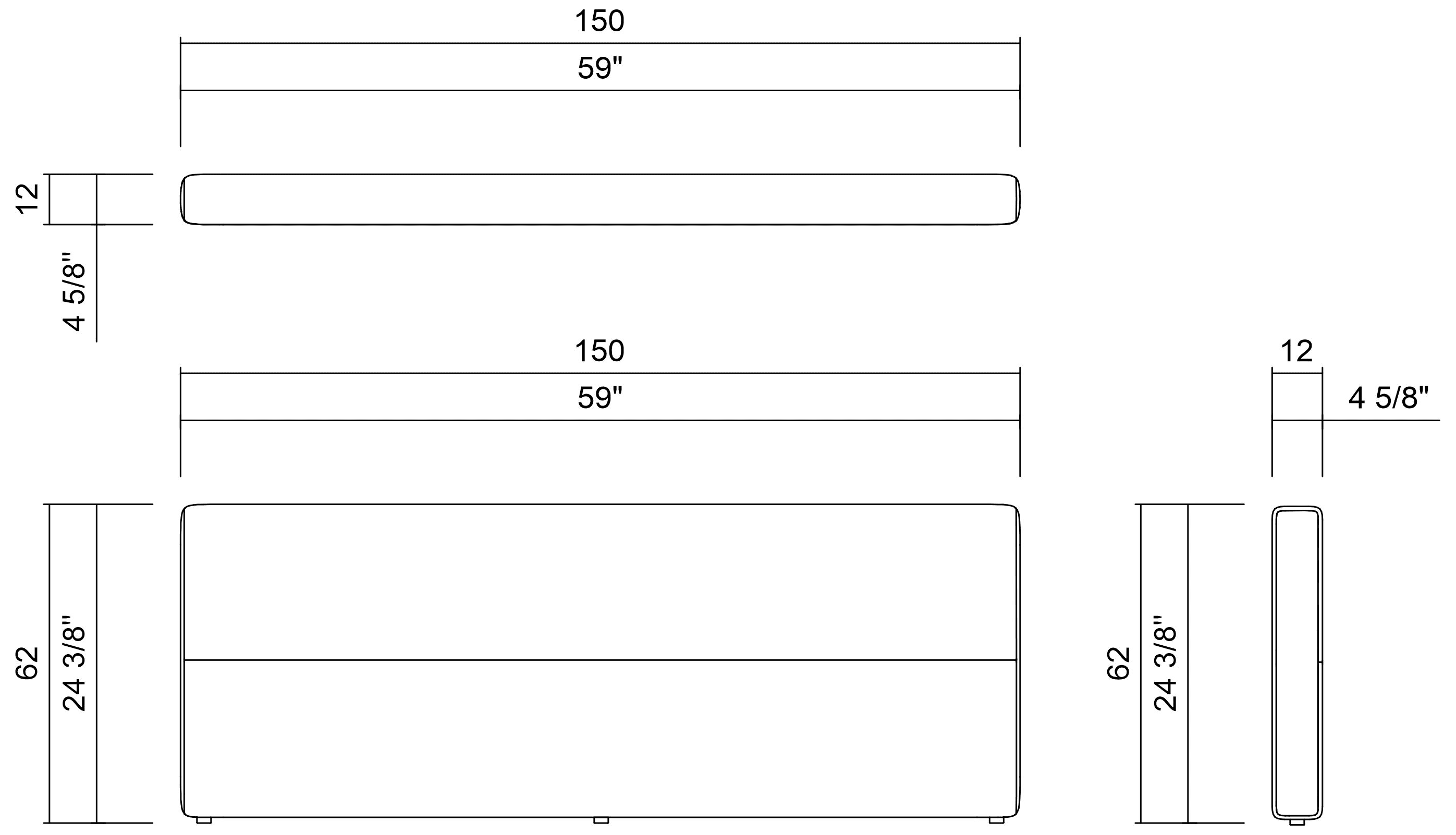 ENCOSTO 150 CM ATOL