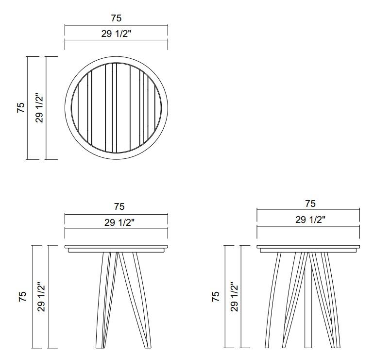 MESA COMEDOR D75 CM NORONHA