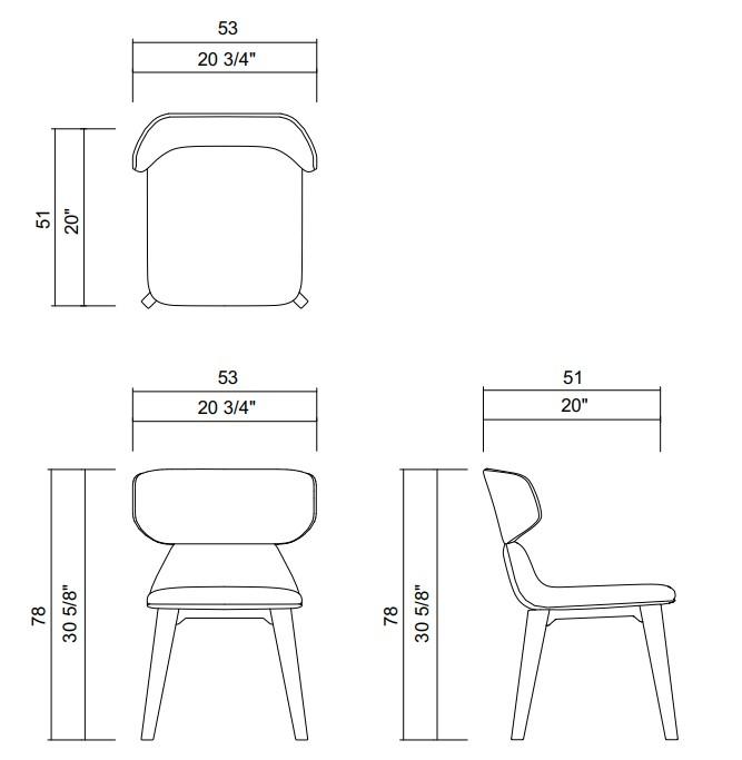 SILLA PATAS MADERA ASPEN
