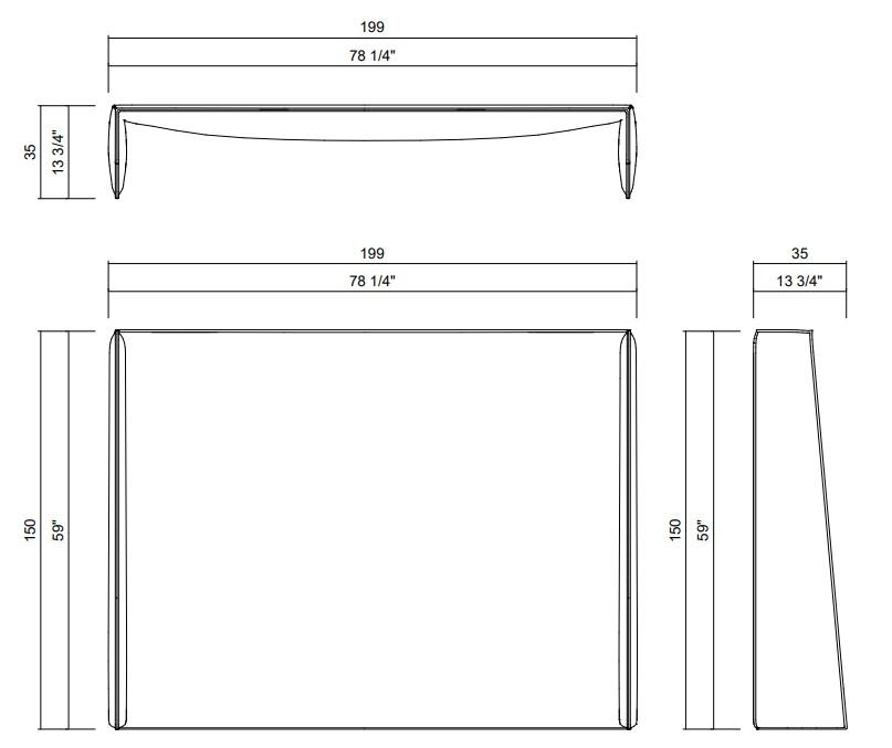 CABECEIRA PLUMON - COLCHÃO 158 X 198 CM