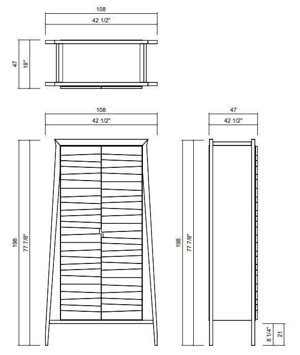 GABINETE H198 CM PALAFITA
