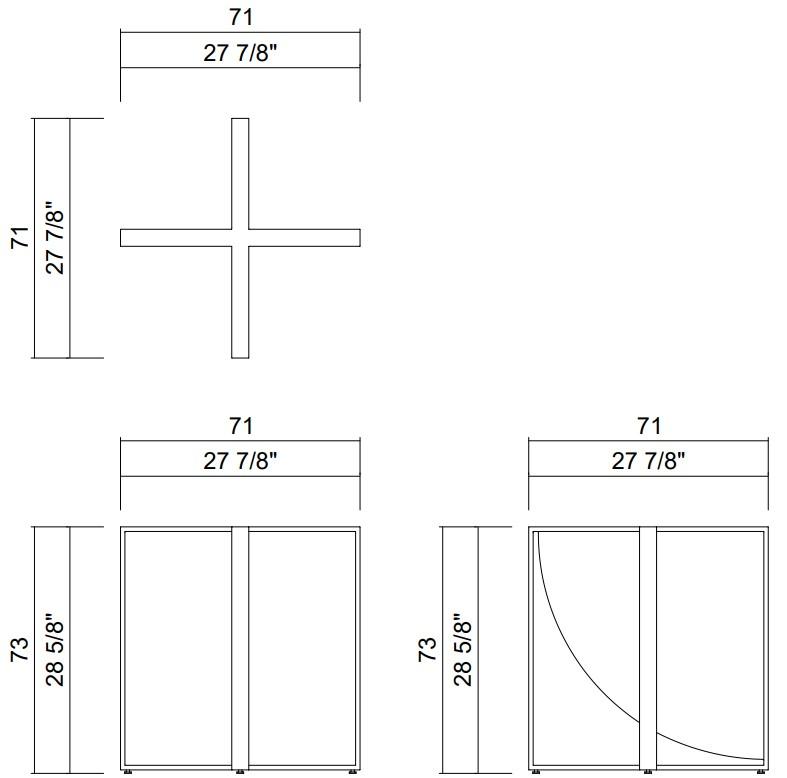 MERIDA PEDESTAL 27 7/8" X 27 7/8"